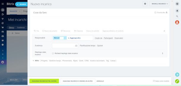 dashboard Bitrix24 Progetti e Incarichi