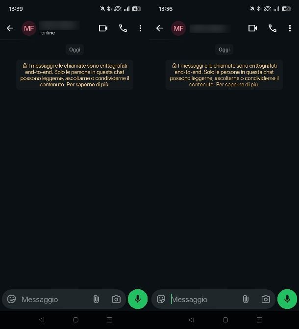 Vedere lo stato online