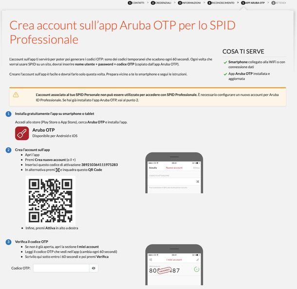 SPID Aruba ID Professionale
