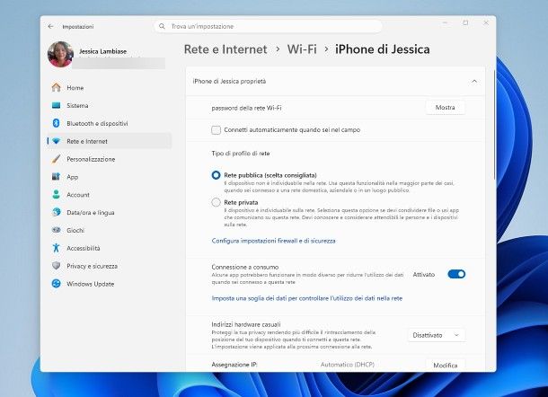 Come fare da hotspot al PC
