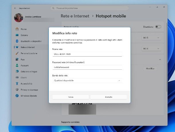 Come fare da hotspot al PC