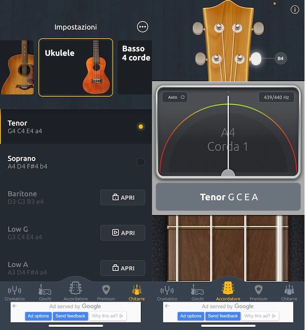 Accordatore Chitarra & Ukulele