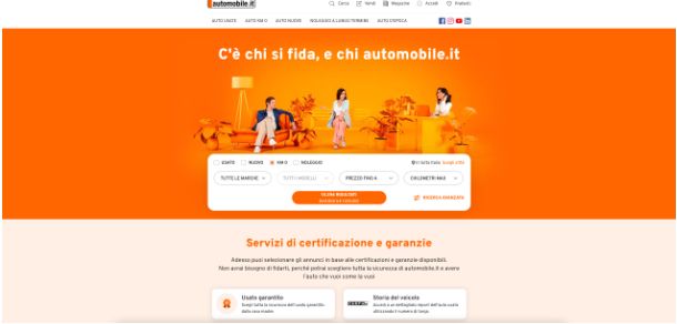 Siti per acquisto auto km 0