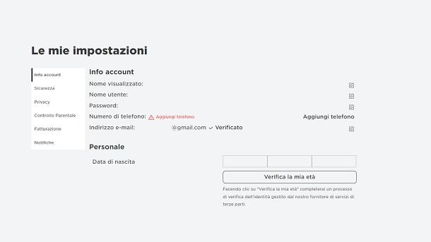 Verifica età Roblox