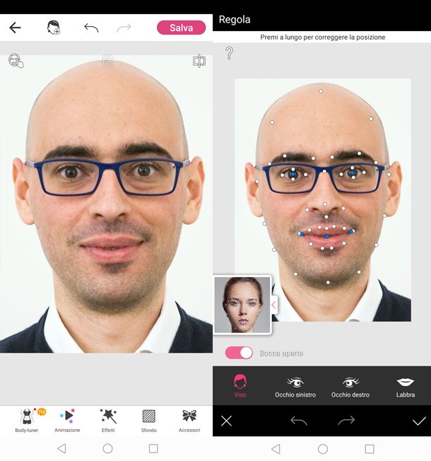 Applicazioni per capire la forma del viso YouCam Makeup
