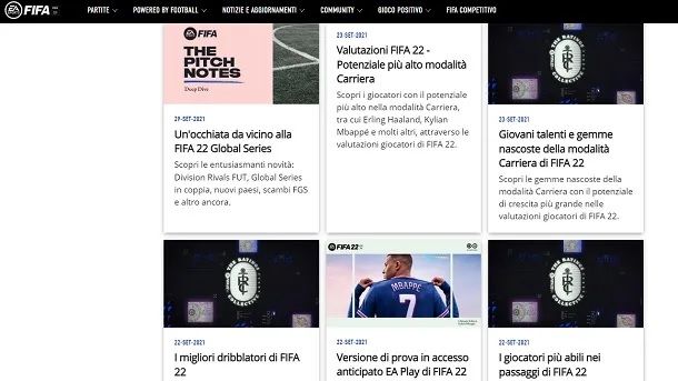 FIFA 22 notizie Migliori dribblatori