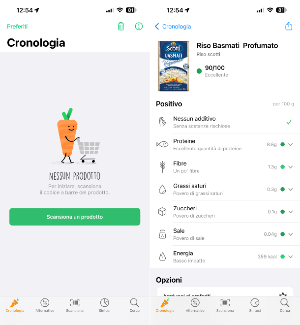 Yuka &ndash; Scansione prodotti