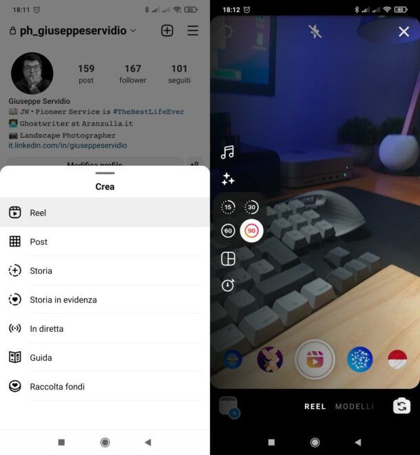 Come condividere Reel lunghi su Instagram