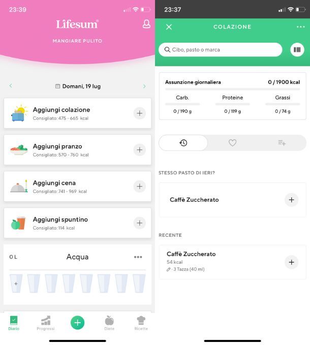 Lifesum per iOS