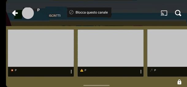 Blocco canale YouTube Kids Android
