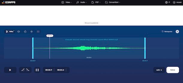 Taglia audio di 123apps