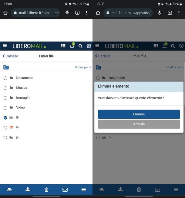 Libero Drive sito mobile