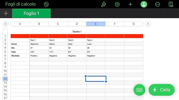 App per creare tabelle