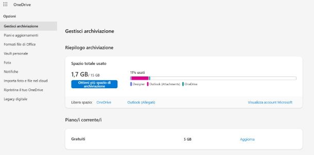 Come liberare spazio su OneDrive da PC e Mac