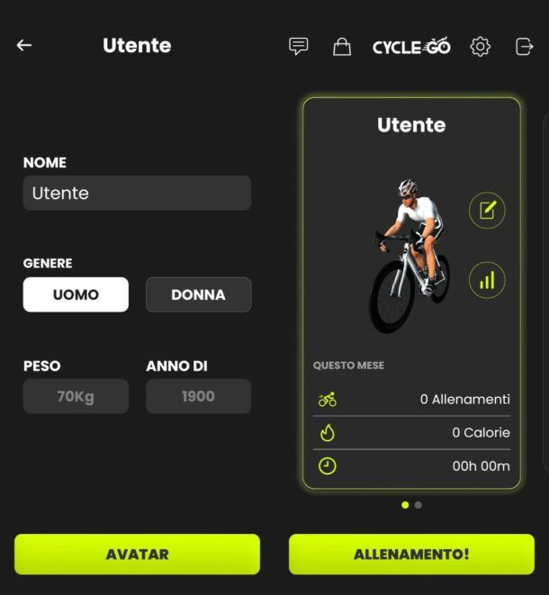 Altre app cyclette