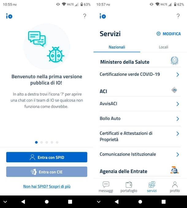 App IO per Android