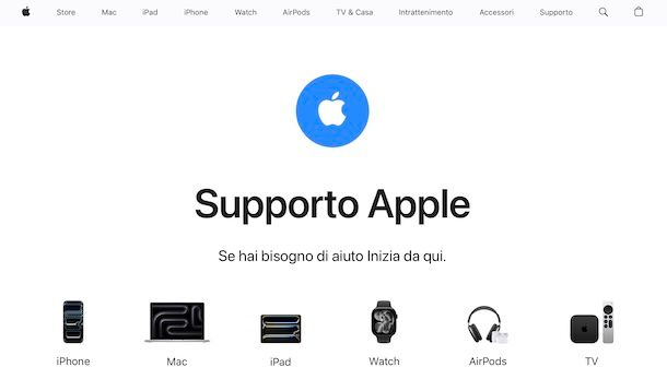 Supporto Apple
