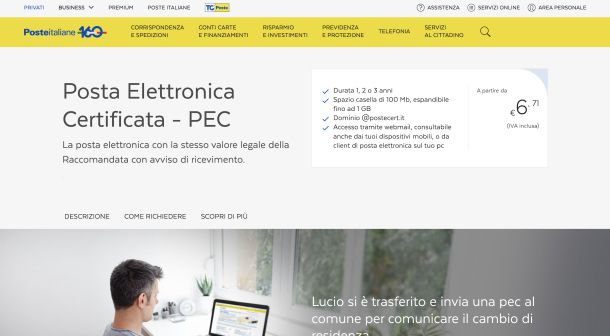 PEC Poste Italiane