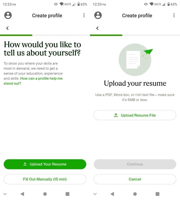 Upwork per Android