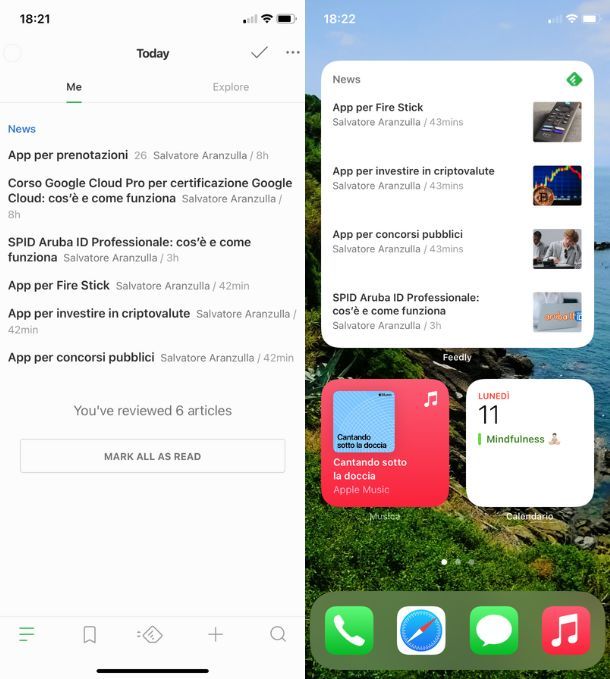 App notizie per iOS