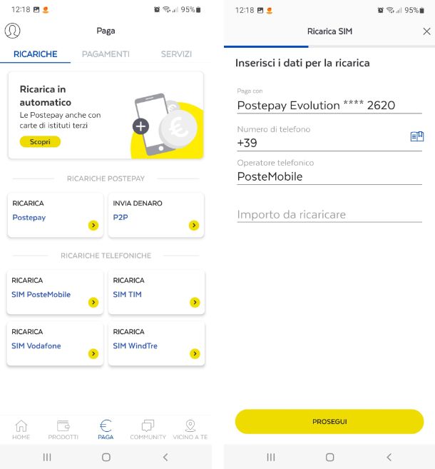 App per Poste Mobile