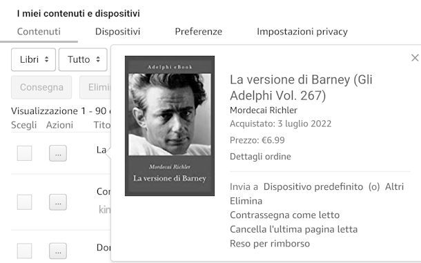 Come cancellare ordini Amazon