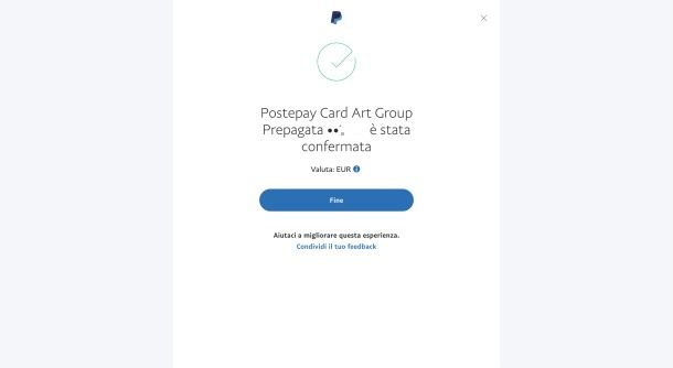 Conecte Postepay a una cuenta de PayPal