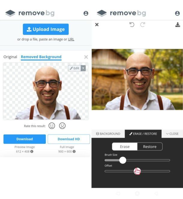 Remove.bg app