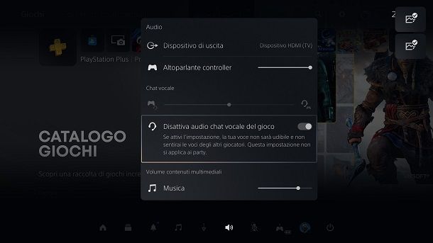 Come togliere voce PS5: chat vocale