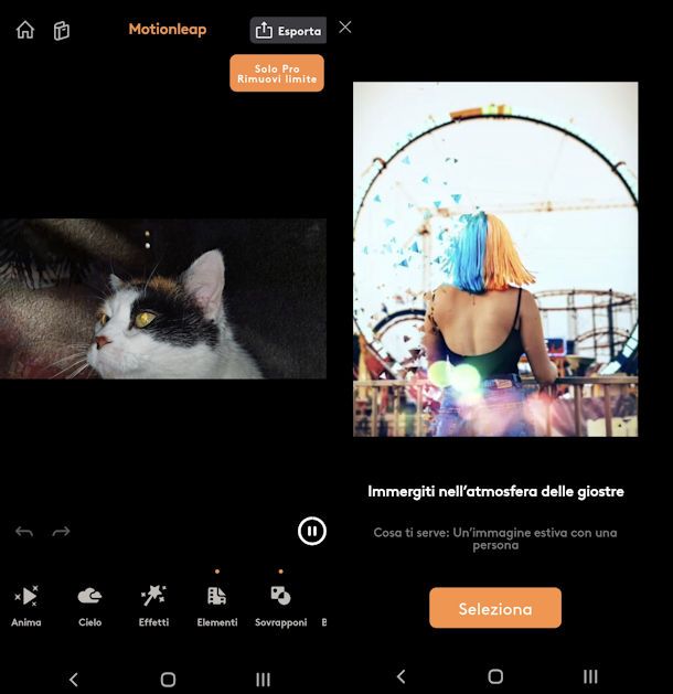 app animazione foto