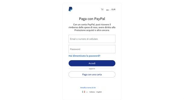 Come effettuare pagamento PayPal senza registrazione