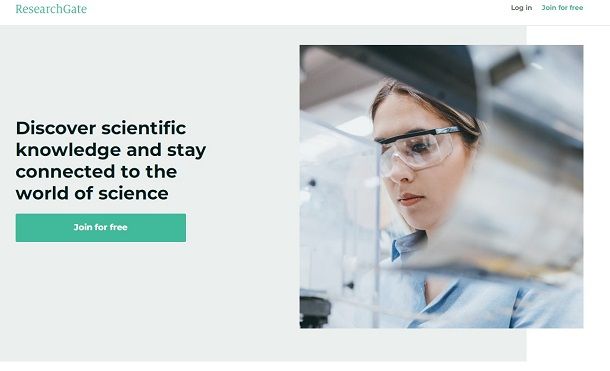 Collegarsi a ResearchGate per consultare articoli e autori