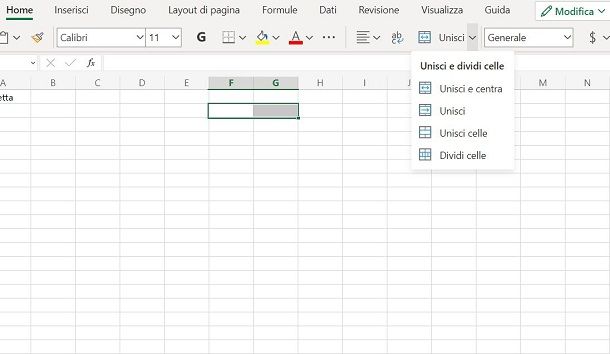 Come allargare singola cella Excel