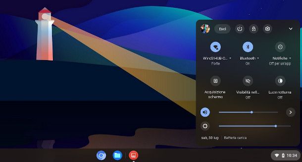 funzione di acquisizione schermo su ChromeOS