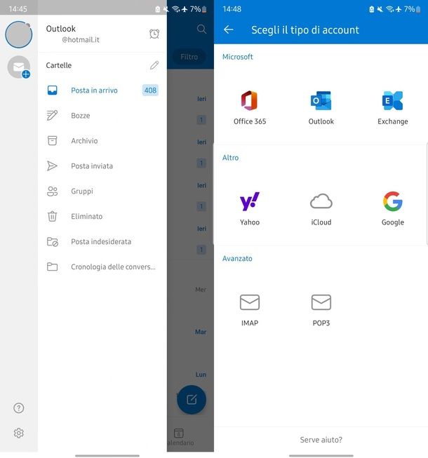 Outlook app Android