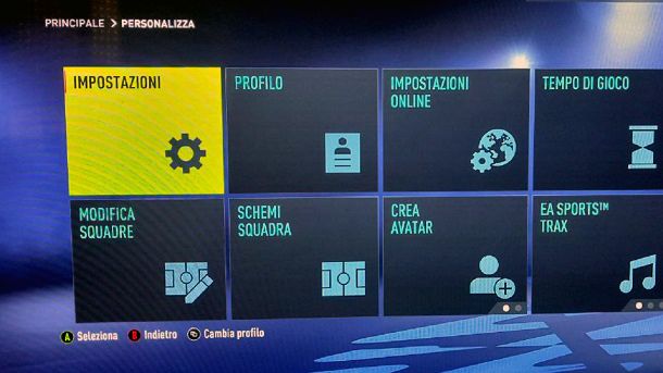 Impostazioni FIFA 22