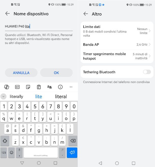 Come fare da hotspot dal telefono al PC: Huawei