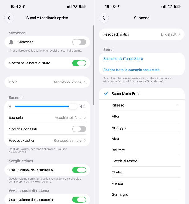 Suoneria iOS