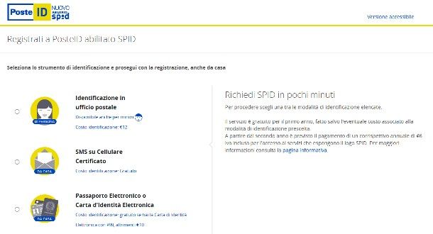 App per SPID Poste