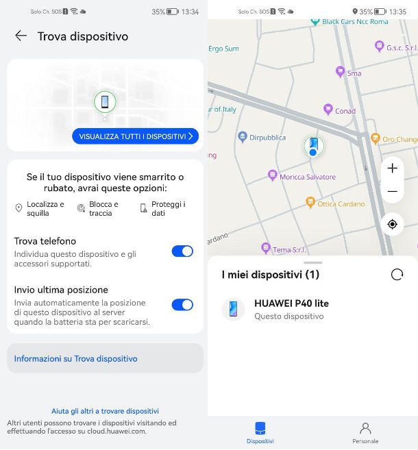 Trova dispositivo