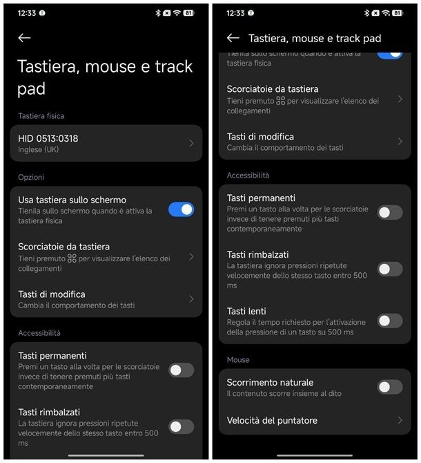 Come abilitare OTG Android per dispositivi di input