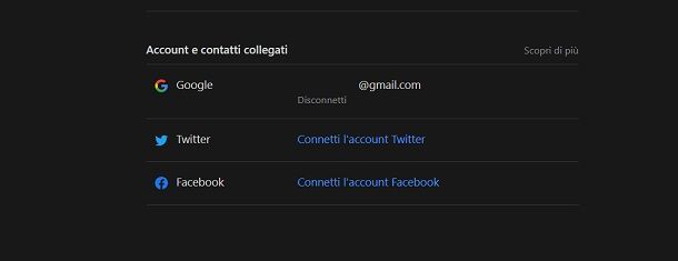 Disconnettere l'account Google