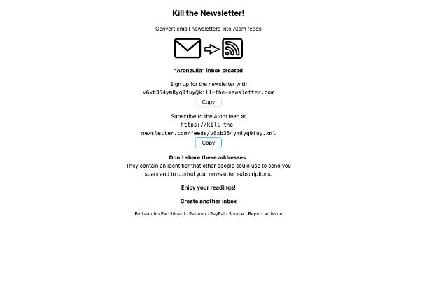Kill the Newsletter!