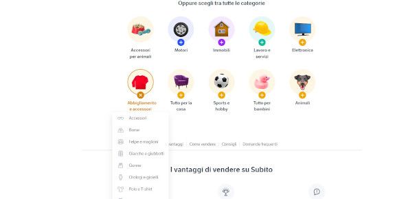 pagina inserimento annuncio sito subito.it