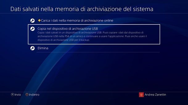 Copia salvataggio Elden Ring finale chiavetta PS4