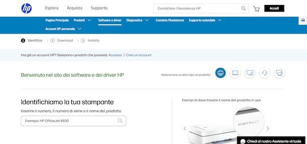 Ripristinare lo scanner HP