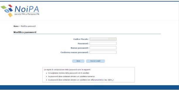 Modifica Password NoiPA