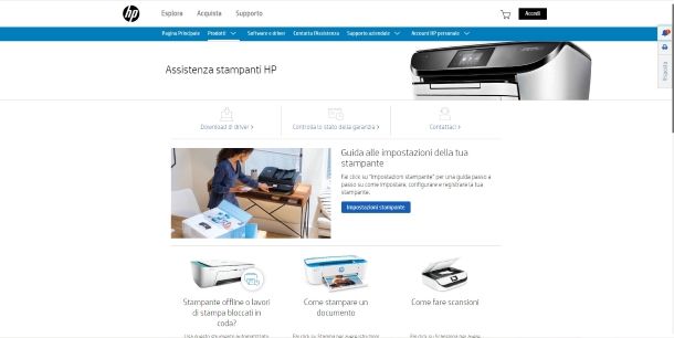 Sito Web HP