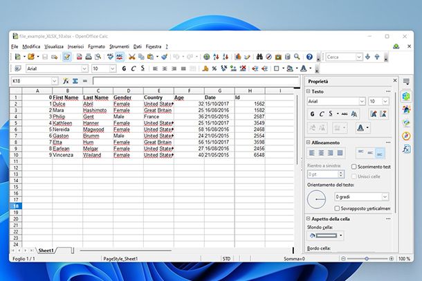 Come aprire file XLSX con OpenOffice