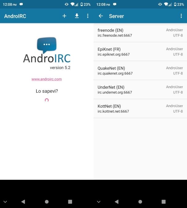 AndroIRC per Android